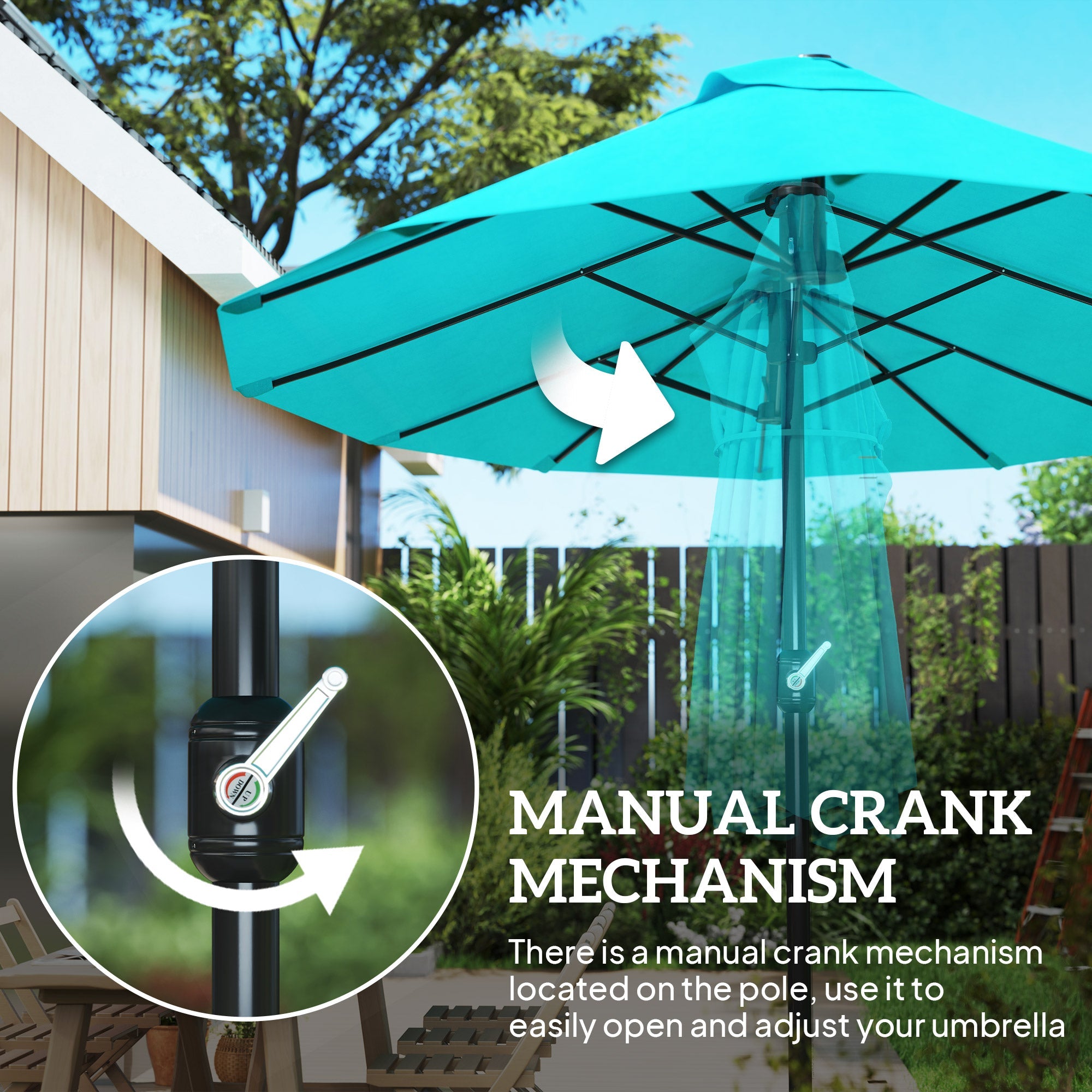 Transform Your Outdoor Space with the 15FT Double-Sided Patio Umbrella